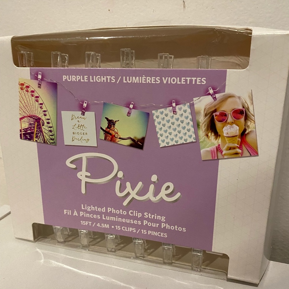 Light photo clip string (purple)